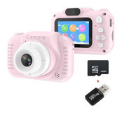 Mengtuo Full HD Kopmakt Çocuk Dijital Fotoğraf Makinesi Pembe