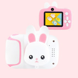 Tuomeng Tavşan Mini Full HD Kopmakt Çocuk Dijital Fotoğraf Makinesi Beyaz - Pembe