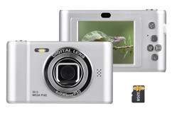 Samlanso Full HD Kopmakt Çocuk Dijital Fotoğraf Makinesi Gümüş