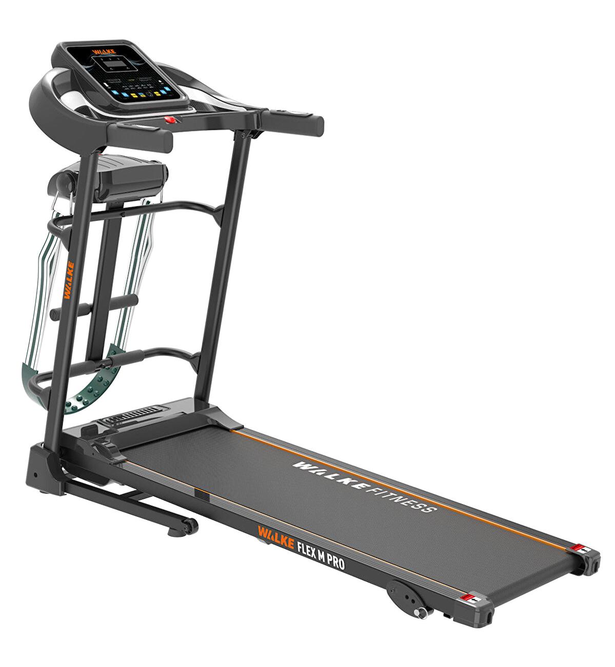 Walke Flex M Pro 12 Programlı 120 kg Kapasiteli Motorlu Katlanabilir Koşu Bandı Siyah