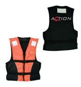 Lalizas Action 50 newton Fermuarlı Şişme Yetişkin Siyah Turuncu L Can Yeleği