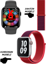 Bunnys Watch 8 Android GPS 45 mm Silikon Kordon Kare Unisex Akıllı Saat Koyu Çok Renkli
