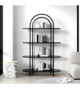 Larissa Design Dekoratif 12 Bölmeli 12 Raflı Metal 40x30 cm Siyah Kitaplık
