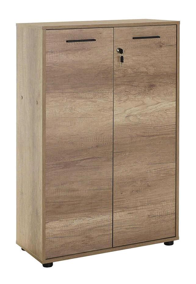 Adore Mobilya Newyork 3 Bölmeli 3 Raflı Ahşap 76x110x34 cm Tori Tam Kapaklı Kitaplık
