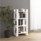 Aden Home Dekoratif 4 Bölmeli 4 Raflı Ahşap 180x90x28 cm Beyaz Kitaplık