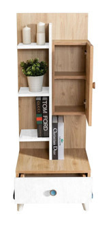 Setay Mobilya Lotus 6 Bölmeli 6 Raflı Melamin 173x50x45 cm Kahverengi Kitaplık