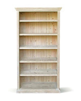 Belmino Mobilya Bradley Country 6 Bölmeli 6 Raflı Ahşap 220x150x45 cm Meşe Kitaplık
