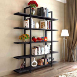 Zizuva Tasarım 5 Bölmeli 5 Raflı Metal 120x30x180 cm Siyah Kitaplık