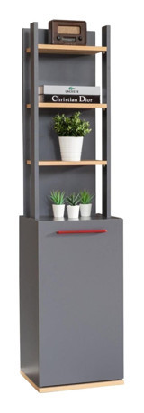 Setay Mobilya Antre 4 Bölmeli 4 Raflı Melamin 160x40x40 cm Gri Kitaplık