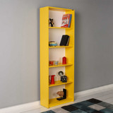 Adore Mobilya Modern 5 Bölmeli 5 Raflı Ahşap 64x182x26 cm Sarı Kitaplık