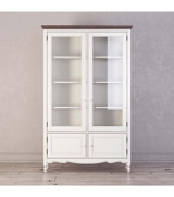 Belmino Mobilya Cony Country 10 Bölmeli 8 Raflı Ahşap 220x150x45 cm Beyaz Kitaplık