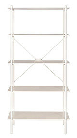 Adore Mobilya Retro 5 Bölmeli 5 Raflı Metal 80x163x40 cm Vizon Kitaplık
