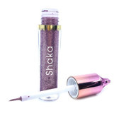Shaka 8 Suya Dayanıklı Simli Mor Kalıcı İnce Uçlu Fırça Likit Eyeliner