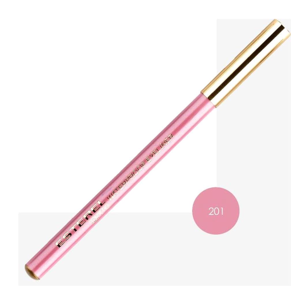 Esterel No:201 Suya Dayanıklı Mat Pastel Pembe Kalıcı Kalın Uçlu Kalem Eyeliner