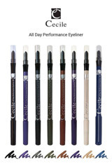 Cecile All Day Performance Suya Dayanıklı Mat Pastel Çok Renkli Kalıcı İnce-Kalın Uçlu Kalem Eyeliner