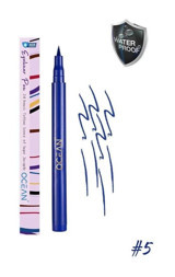 Artikel Yoğun Pigmentli Suya Dayanıklı Mat Pastel Mavi Kalıcı İnce Uçlu Keçe Kalem Eyeliner