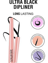 Lollis Ultra Black Suya Dayanıklı Mat Siyah Kalıcı İnce Uçlu Fırça Likit Eyeliner