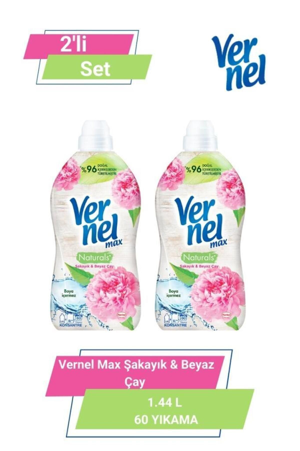 Vernel Max Konsantre Beyaz Çay - Şakayık 60 Yumuşatıcı 2x1.44 lt