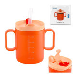 Guqqo Pipetli Akıtmaz Kulplu 12 Ay+ 250 ml Alıştırma Bardağı Turuncu