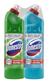 Domestos Dağ Esintisi ve Okaliptus Banyo-Mutfak İçin Konsantre Jel Çamaşır Suyu 2x810 ml