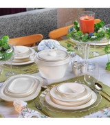 Schafer Timeless 60 Parça 12 Kişilik Desenli Porselen Yuvarlak Yemek Takımı