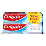 Colgate Gelişmiş Beyazlık Naneli Florürlü Diş Macunu 2x50 ml