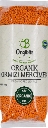 Orgibite Organik Glutensiz Kırmızı Mercimek 1 kg