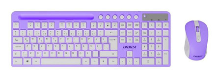 Everest KM 730 Sessiz Mor Kablosuz Klavye Mouse Seti