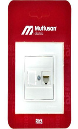 Mutlusan Data Çerçeveli Sıva Üstü Tekli Priz Beyaz