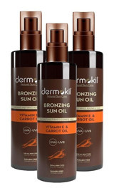 Dermokil E Vitaminli-Havuç Yağı Tüm Vücut İçin Bronzlaştırıcı Yağ 3x200 ml