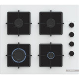 Bosch POP6C2P30O Doğalgazlı Cam 4 Gözlü Beyaz Ankastre Ocak
