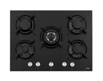 Vestel AO-71159 S DG-W Doğalgazlı Cam 5 Gözlü Wok Gözü Siyah Ankastre Ocak