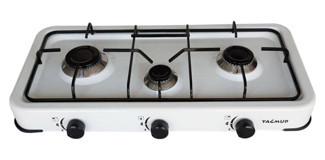 Uğur Xx-113 Gazlı Emaye 3 Gözlü Beyaz Set Üstü Ocak