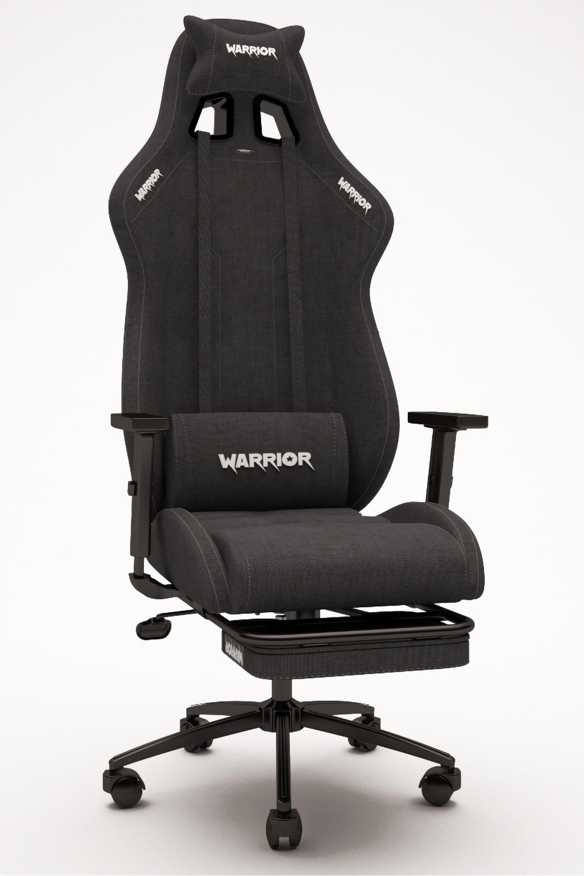 Warrior Scorpion 1575C1110 Ortopedik Ayak Uzatmalı Kumaş Oyuncu Koltuğu Siyah