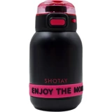 Shotay ST-8901 Paslanmaz Çelik 600 ml Çaydanlık Termos Siyah
