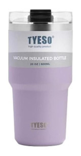 Tyeso TripletaSK Paslanmaz Çelik 600 ml Pipetli Outdoor Matara Termos Lila
