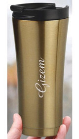 Flyon Look Kişiye Özel Paslanmaz Çelik 500 ml Outdoor Matara Termos Gold