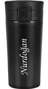 Nrd Life Kişiye Özel Çelik 380 ml Outdoor Bardak Termos Siyah