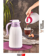 Star Termos Cam 1.5 lt Çaydanlık Termos Beyaz