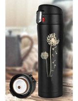 Tusah Çelik 450 ml Outdoor Matara Termos Siyah