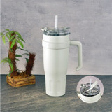 H2O Paslanmaz Çelik 1.1 lt Pipetli Outdoor Bardak Termos Beyaz