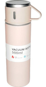 By Timur Sus 304 Paslanmaz Çelik 500 ml Outdoor Matara Termos Krem