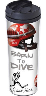 Giant Stride Born To Dive Plastik 550 ml Outdoor Matara Termos Beyaz