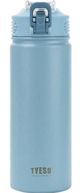 Tyeso Active Color Paslanmaz Çelik 600 ml Pipetli Outdoor Matara Termos Mavi
