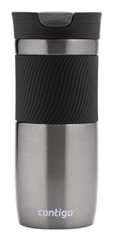 Contigo Byron SnapSeal Paslanmaz Çelik 470 ml Outdoor Matara Termos Gri-Siyah