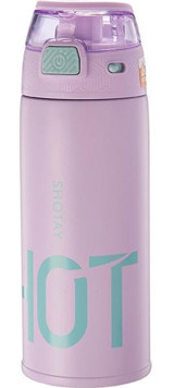 Shotay ST-8137 Paslanmaz Çelik 530 ml Pipetli Matara Termos Mor
