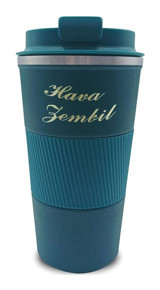 Tusah Kişiye Özel Paslanmaz Çelik 500 ml Outdoor Matara Termos Mavi
