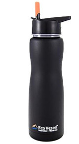 Eco Vessel Aqua Paslanmaz Çelik 750 ml Outdoor Matara Termos Siyah