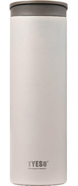 Tyeso Flat Paslanmaz Çelik 500 ml Outdoor Matara Termos Krem