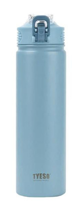 Tyeso Active Color Paslanmaz Çelik 750 ml Pipetli Outdoor Matara Termos Mavi